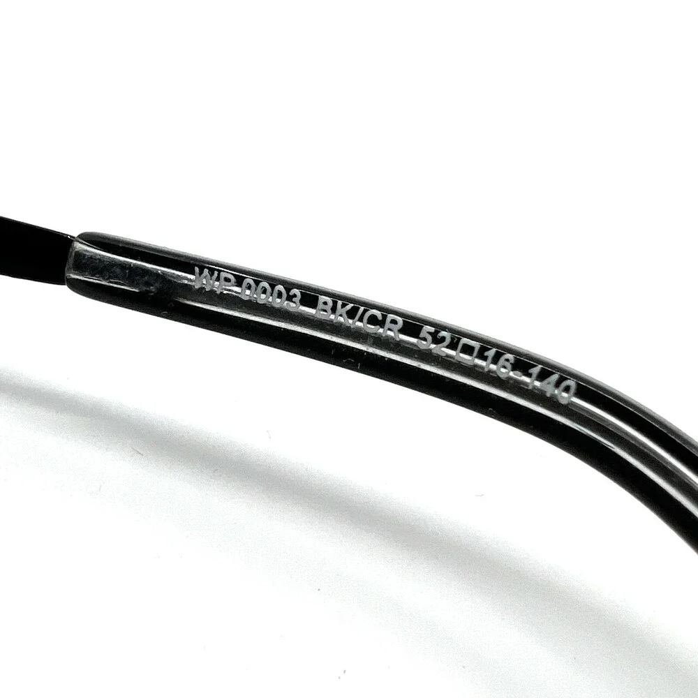 Tempo WP 0003 Eyeglasses Black Crystal Rectangular Full Rim Frames 52[]16 140